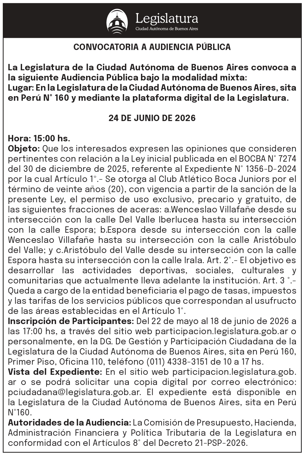 Audiencia Pública